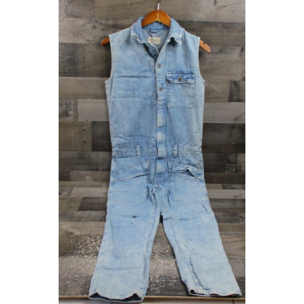 Denim & Supply Jumpsuit Womens XS Blue Ralph Lauren Utility Workwear Sleeveless